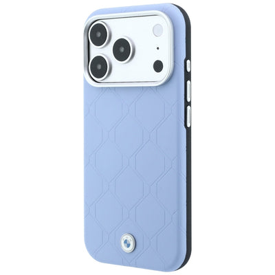 BMW Sign Deboss Quilted Metal Logo MagSafe Case for iPhone 17 Pro / 18 Pro - Blue