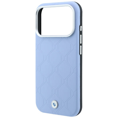 BMW Sign Deboss Quilted Metal Logo MagSafe Case for iPhone 17 Pro / 18 Pro - Blue