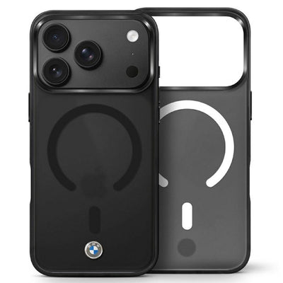 BMW Sign Frosted IML &amp; Metal Logo MagSafe Case for iPhone 17 Pro / 18 Pro - Black