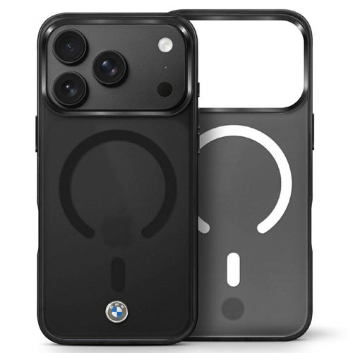 BMW Sign Frosted IML &amp; Metal Logo MagSafe Case for iPhone 17 Pro / 18 Pro - Black