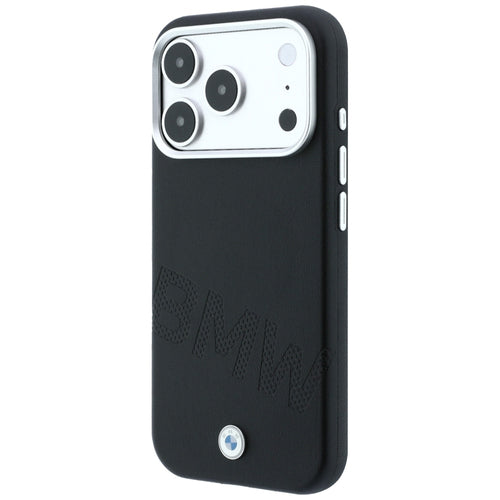 BMW Sign Inclined Deboss Letters MagSafe Case for iPhone 17 Pro / 18 Pro - Black