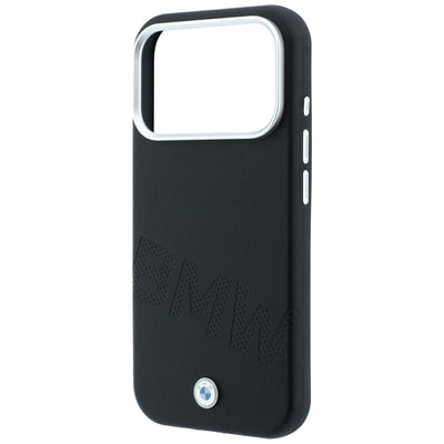 BMW Sign Inclined Deboss Letters MagSafe Case for iPhone 17 Pro / 18 Pro - Black