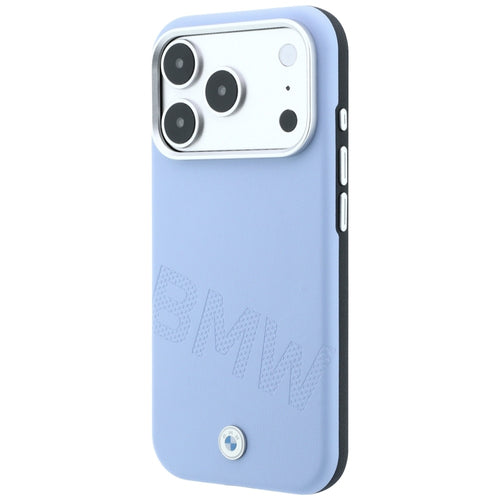 BMW Sign Inclined Deboss Letters MagSafe Case for iPhone 17 Pro / 18 Pro - Blue