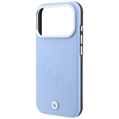 BMW Sign Inclined Deboss Letters MagSafe Case for iPhone 17 Pro / 18 Pro - Blue