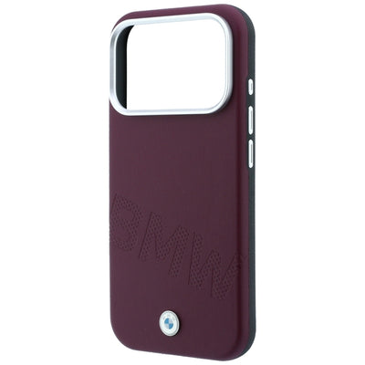 BMW Sign Inclined Deboss Letters MagSafe case for iPhone 17 Pro Max / 18 Pro Max - burgundy