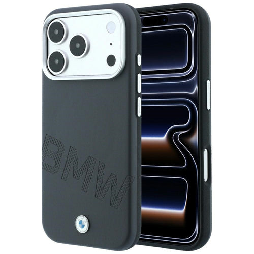 BMW Sign Inclined Deboss Letters MagSafe Case for iPhone 17 Pro Max / 18 Pro Max - Gray
