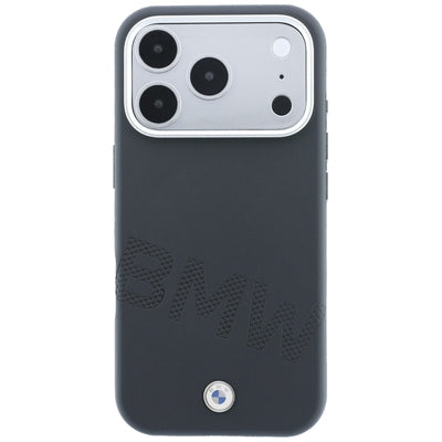 BMW Sign Inclined Deboss Letters MagSafe Case for iPhone 17 Pro Max / 18 Pro Max - Gray