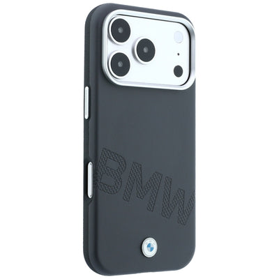 BMW Sign Inclined Deboss Letters MagSafe Case for iPhone 17 Pro Max / 18 Pro Max - Gray