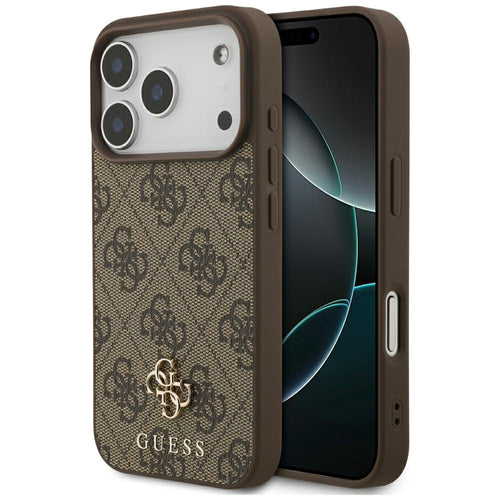 Guess 4G Small Classic Logo MagSafe Case for iPhone 17 Pro / 18 Pro - Brown