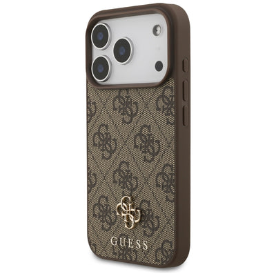 Guess 4G Small Classic Logo MagSafe Case for iPhone 17 Pro / 18 Pro - Brown