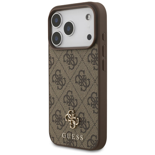 Guess 4G Small Classic Logo MagSafe Case for iPhone 17 Pro / 18 Pro - Brown