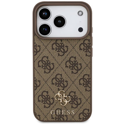 Guess 4G Small Classic Logo MagSafe Case for iPhone 17 Pro / 18 Pro - Brown