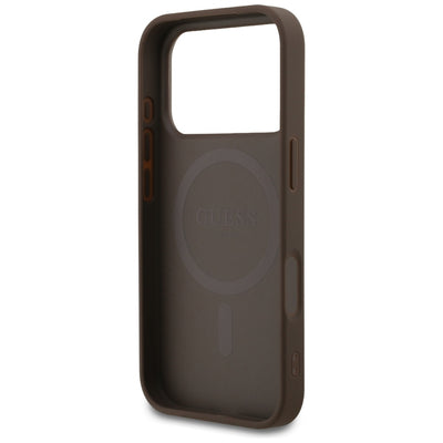 Guess 4G Small Classic Logo MagSafe Case for iPhone 17 Pro / 18 Pro - Brown