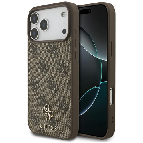 Guess 4G Small Classic Logo MagSafe Case for iPhone 17 Pro Max / 18 Pro Max - Brown