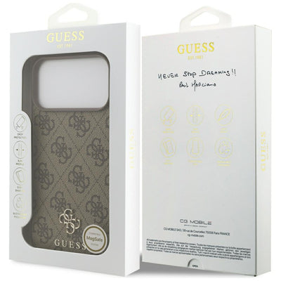 Guess 4G Small Classic Logo MagSafe Case for iPhone 17 Pro Max / 18 Pro Max - Brown