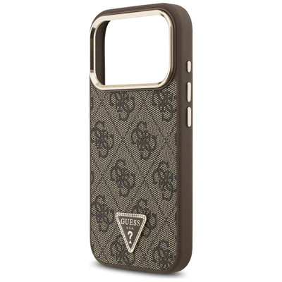 Guess 4G Triangle Logo MagSafe Case for iPhone 17 Pro / 18 Pro - Brown