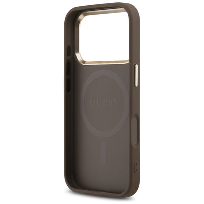 Guess 4G Triangle Logo MagSafe Case for iPhone 17 Pro / 18 Pro - Brown