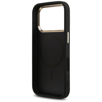 Guess 4G Triangle Logo MagSafe Case for iPhone 17 Pro / 18 Pro - Black and Gold