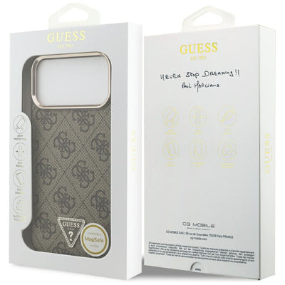 Guess 4G Triangle Logo MagSafe Case for iPhone 17 Pro Max / 18 Pro Max - Brown