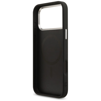 Guess 4G Triangle Logo MagSafe Case for iPhone 17 Pro Max / 18 Pro Max - Black &amp; Silver