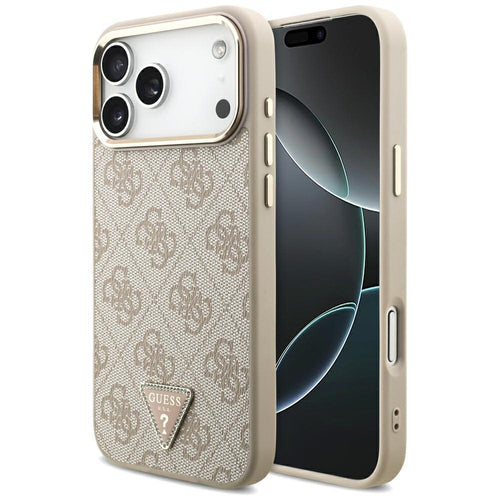 Guess 4G Triangle Logo MagSafe Case for iPhone 17 Pro Max / 18 Pro Max - Rose Gold