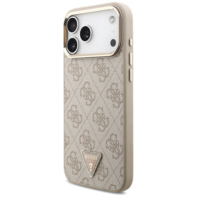 Guess 4G Triangle Logo MagSafe Case for iPhone 17 Pro Max / 18 Pro Max - Rose Gold