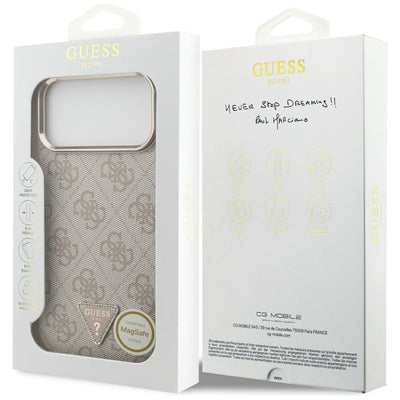 Guess 4G Triangle Logo MagSafe Case for iPhone 17 Pro Max / 18 Pro Max - Rose Gold