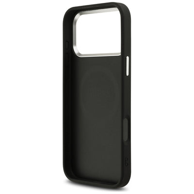 Guess Glitter Triangle Logo MagSafe Case for iPhone 17 Pro Max / 18 Pro Max - Black