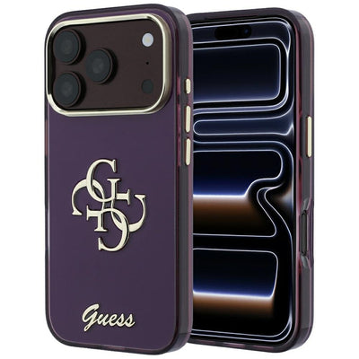 Guess IML 4G Script Metal case for iPhone 17 Pro / 18 Pro - burgundy