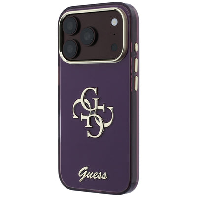 Guess IML 4G Script Metal case for iPhone 17 Pro / 18 Pro - burgundy