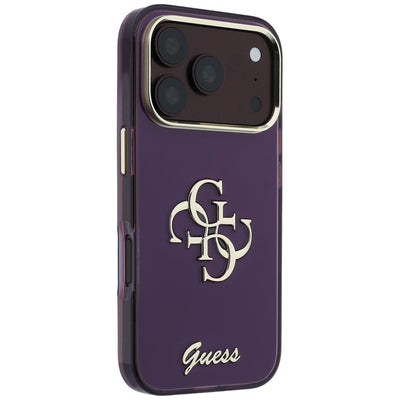 Guess IML 4G Script Metal case for iPhone 17 Pro / 18 Pro - burgundy