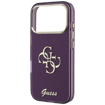 Guess IML 4G Script Metal case for iPhone 17 Pro / 18 Pro - burgundy