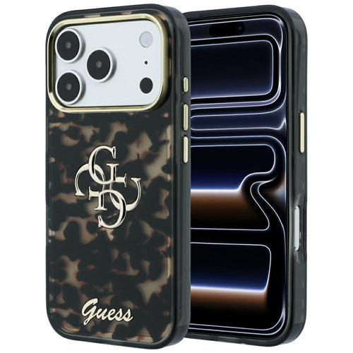 Guess IML 4G Script Metal Logo MagSafe Case for iPhone 18 Pro - Burgundy