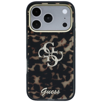 Guess IML 4G Script Metal Logo MagSafe Case for iPhone 18 Pro - Burgundy
