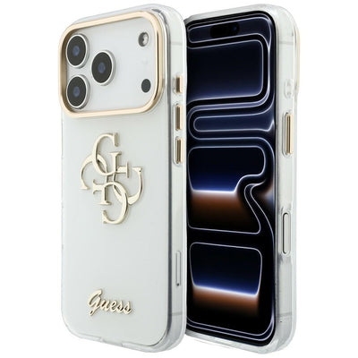 Guess IML 4G Script Metal Case for iPhone 17 Pro Max / 18 Pro Max - White