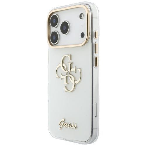 Guess IML 4G Script Metal Case for iPhone 17 Pro Max / 18 Pro Max - White