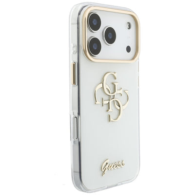 Guess IML 4G Script Metal Case for iPhone 17 Pro Max / 18 Pro Max - White