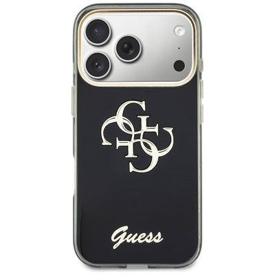 Guess IML 4G Script Metal Case for iPhone 17 Pro Max / 18 Pro Max - Black