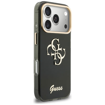 Guess IML 4G Script Metal Case for iPhone 17 Pro Max / 18 Pro Max - Black