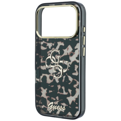Guess IML 4G Script Metal Case for iPhone 17 Pro Max / 18 Pro Max - Black and Brown