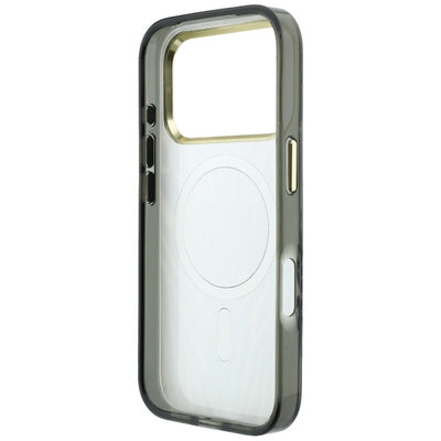 Guess IML Zebra Glitter Triangle Logo MagSafe Case for iPhone 17 Pro Max / 18 Pro Max - Silver