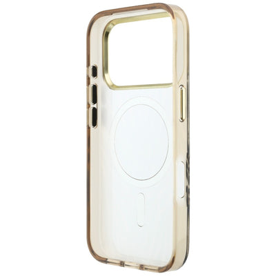 Guess IML Zebra Glitter Triangle Logo MagSafe Case for iPhone 17 Pro Max / 18 Pro Max - Gold