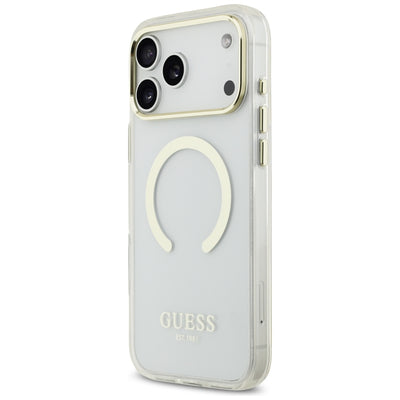 Guess Metal Outline MagSafe Case for iPhone 17 Pro Max / 18 Pro Max - Gold