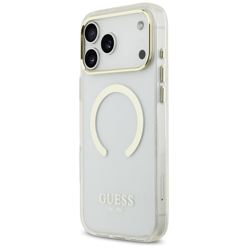 Guess Metal Outline MagSafe Case for iPhone 17 Pro Max / 18 Pro Max - Gold
