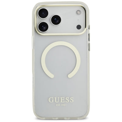Guess Metal Outline MagSafe Case for iPhone 17 Pro Max / 18 Pro Max - Gold