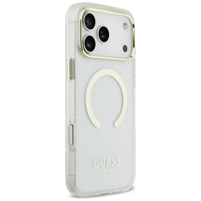 Guess Metal Outline MagSafe Case for iPhone 17 Pro Max / 18 Pro Max - Gold