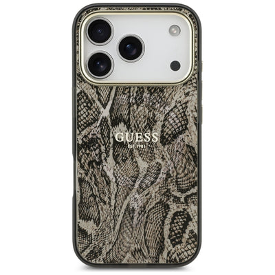 Guess Python Pattern MagSafe Case for iPhone 17 Pro / 18 Pro - Brown