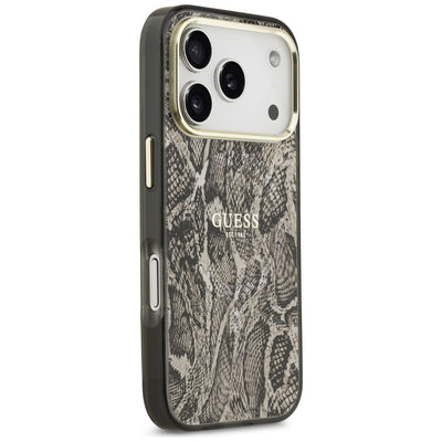 Guess Python Pattern MagSafe Case for iPhone 17 Pro / 18 Pro - Brown