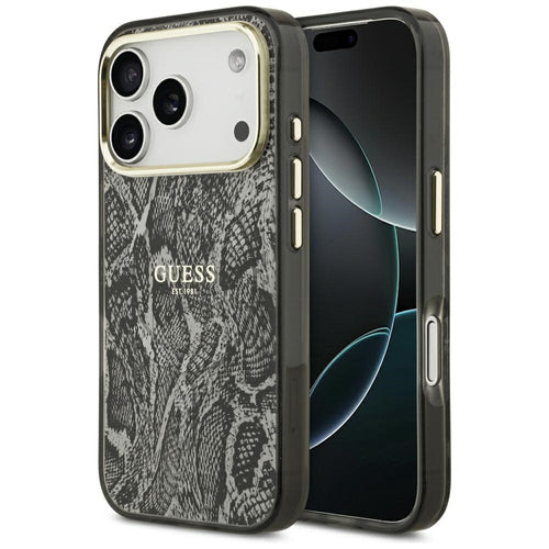 Guess Python Pattern MagSafe Case for iPhone 17 Pro / 18 Pro - Black