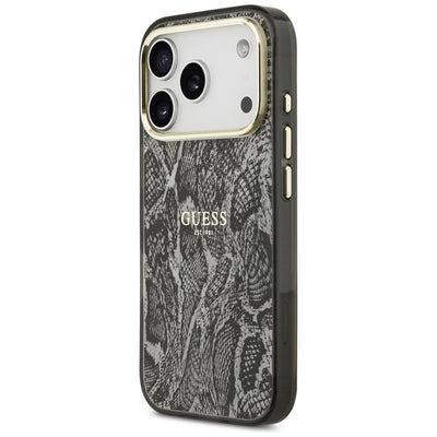 Guess Python Pattern MagSafe Case for iPhone 17 Pro / 18 Pro - Black